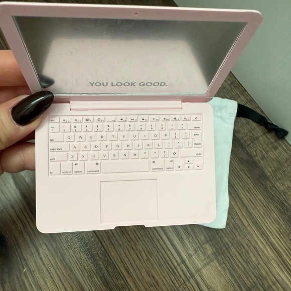 Glossier Pink Mini Laptop Mirror - Picture 3 of 4